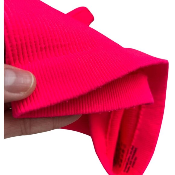 🆕 Free People Movement Ribbed Neon Pink Coral Tank Sports Bra Size XS/S - Picture 6 of 7